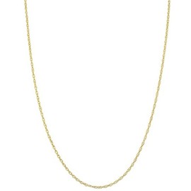 UNAHKTHY 14K Yellow Gold Rope Chain Pendant Necklace - Choose Your Width (0.7 mm, 0.9 mm, 1 mm) (1.5 mm wide, 24 inch)