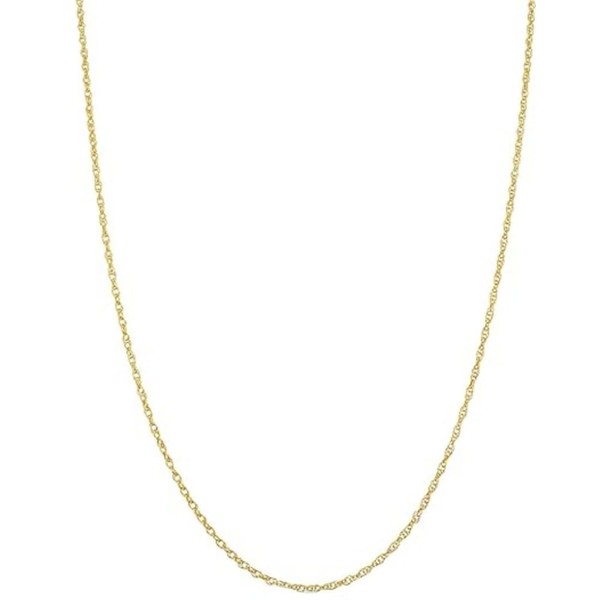UNAHKTHY 14K Yellow Gold Rope Chain Pendant Necklace - Choose