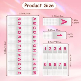 OIIKI 720pcs Alphabetical Tabs and Number Label Indexes, A to Z 26 Letters Alphabet Stickers, 0 to 9 Consecutive Number Tabs, Pink School Permanent Label Sticker for Books, Dictionary, File -40 Sheets