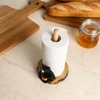 WAIT FLY Black Bear and Mushrooms Paper Towel Holder Stand