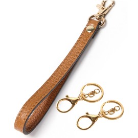 UTreers Wristlet Strap, Genuine Leather Keychain Wristlet KeyChain Hand Strap for Wallet Purse Clutch Cellphone Wristlet Key Size: One Size