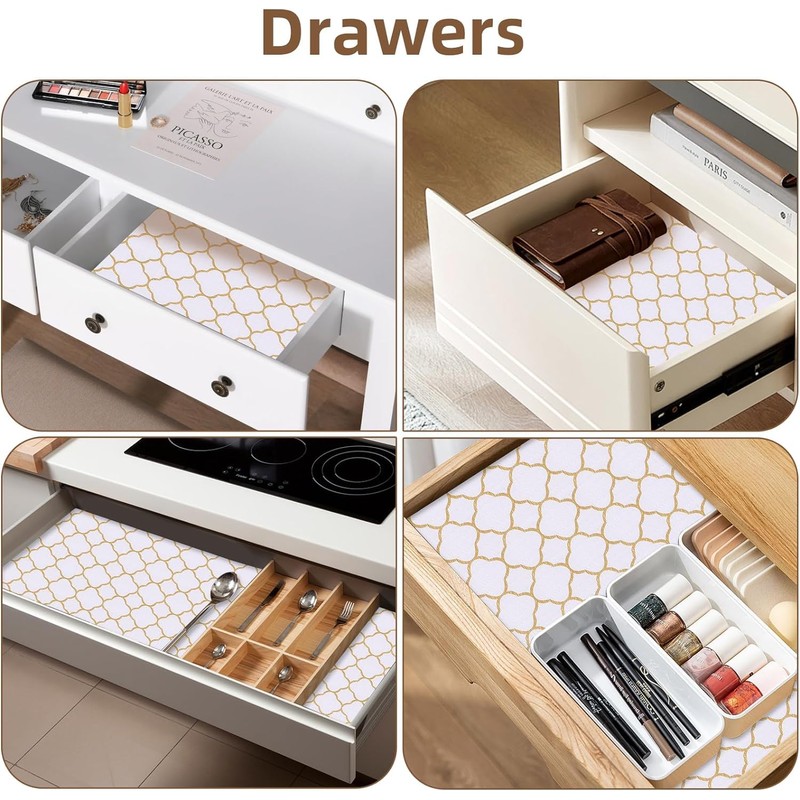 Shelf Drawer Liners for Kitchen Cabinets 11.8 x 236.2 Inches
