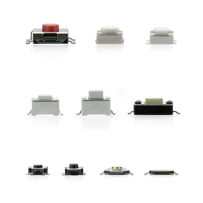 QWORK® Pack of 250 Micro Switches, 10 Values, Tactile Pressure