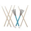 Drum Stick Brush Set Jazz Retractable Metal Wire 5A Rod