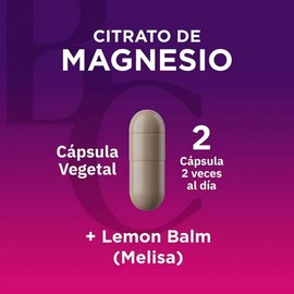 Belacaps Citrato De Magnesio 120 Cápsulas De 600 Mg Sabor Melisa