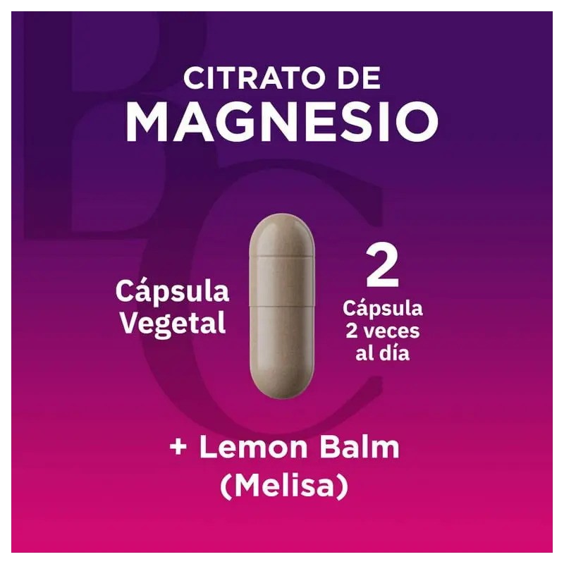 Belacaps Citrato De Magnesio 120 Cápsulas De 600 Mg Sabor