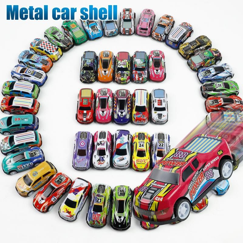48-Piece Pull Back Alloy Car Set Toy for Kids with