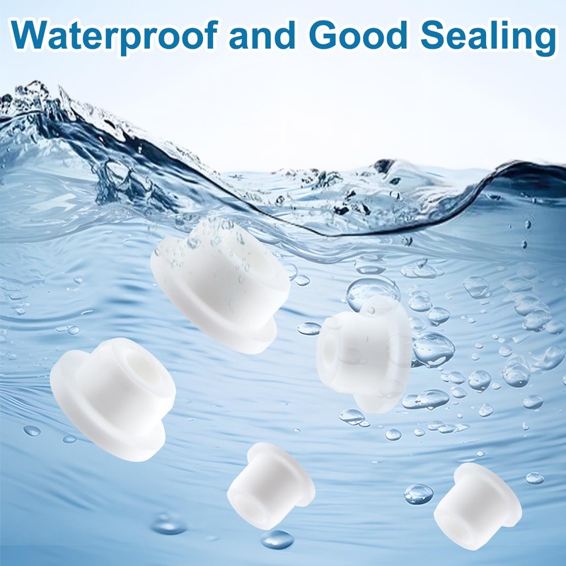 HINZIC 20PCS Bathtub Jet Covers in 5 Sizes, Heat-Resistant Silicone