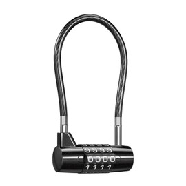 OQIMAX Long Shackle Padlock, 4 Digit Combination Padlock with Code, Waterproof Resettable Shed Padlock, Outdoor Safety Code Lock for Gym Locker, Suitcase Bag, Bike, Small Sheds, Pet Door