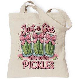 Pickles Gifts for Women Tote Bag, Pickles Lover Reusable Shopping Canvas Bag