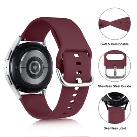 Meliya for Garmin Forerunner 55 Band, Forerunner 245 Band, Garmin Forerunner 645/645 Music Band, 20mm Replacement Band for Garmin Forerunner 55, Forerunner 245/245 Music, Forerunner645/645 Music, Forerunner 158 Smart Watch (Small, Wine Red)