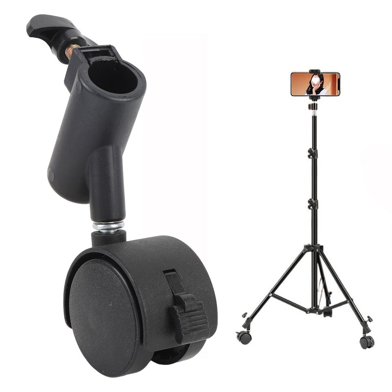 360° Rotatable Quiet Light Stand Wheels, Pack of 3 Tripod