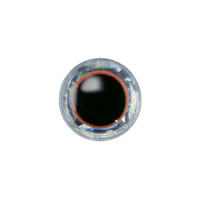 バスデイ(Bassday) ルアー修復・ハンドメイド用 立体目玉シール 3Dアイシール (EYE SEAL) シルバー (オレンジリング付) 10mm