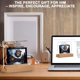 Big Sasquatch Foot Gifts Desk Decor - Fun Stocking Stuffers White Elephant Secret Santa Birthday Present Idea for Men, Coworkers, Friends, Dad, Acrylic Sign with Encouraging Quote Mental Support Gift