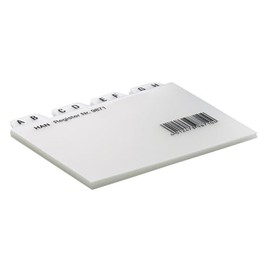 Han Index A - Z DIN A7 Landscape Pack of 12 Translucent/Clear