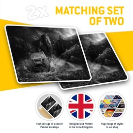 Rectangle Stickers (Set of 2) 10cm - Off Roading Quad ATV Dirt Car Fun Decals for Laptops,Tablets,Luggage,Scrap Booking,Fridges, #41959