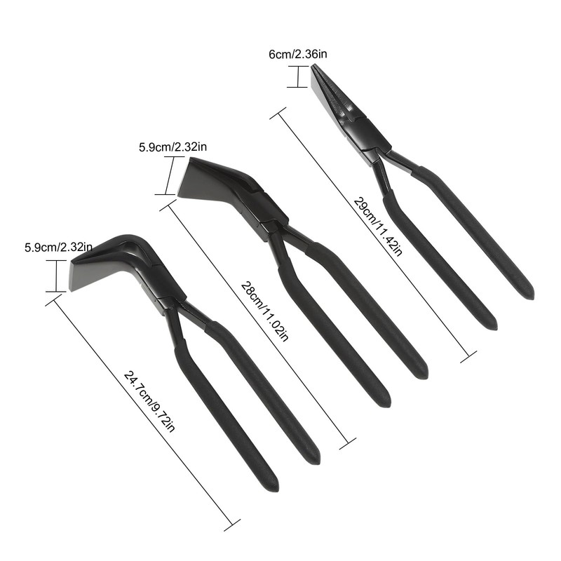 CNCEST Sheet Metal Hand Seamers,3-Pieces Straight & 45° & 90°
