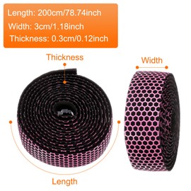 sourcing map Bike Handlebar Tape PU EVA Soft Bicycle Bar Tape with End Plugs Ergonomic Comfort for Road Cycling Folding Bicycles Enhance Bike Grip, Pink