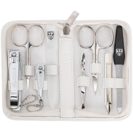3 Swords Germany - manicure pedicure set kit - genuine leather white