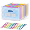 ThinkTex 26 Pockets Expanding File Folder, Upright & Open Top,