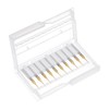 uxcell 10Pcs 0.3mm Titanium Coat Carbide End Mill Engraving Milling