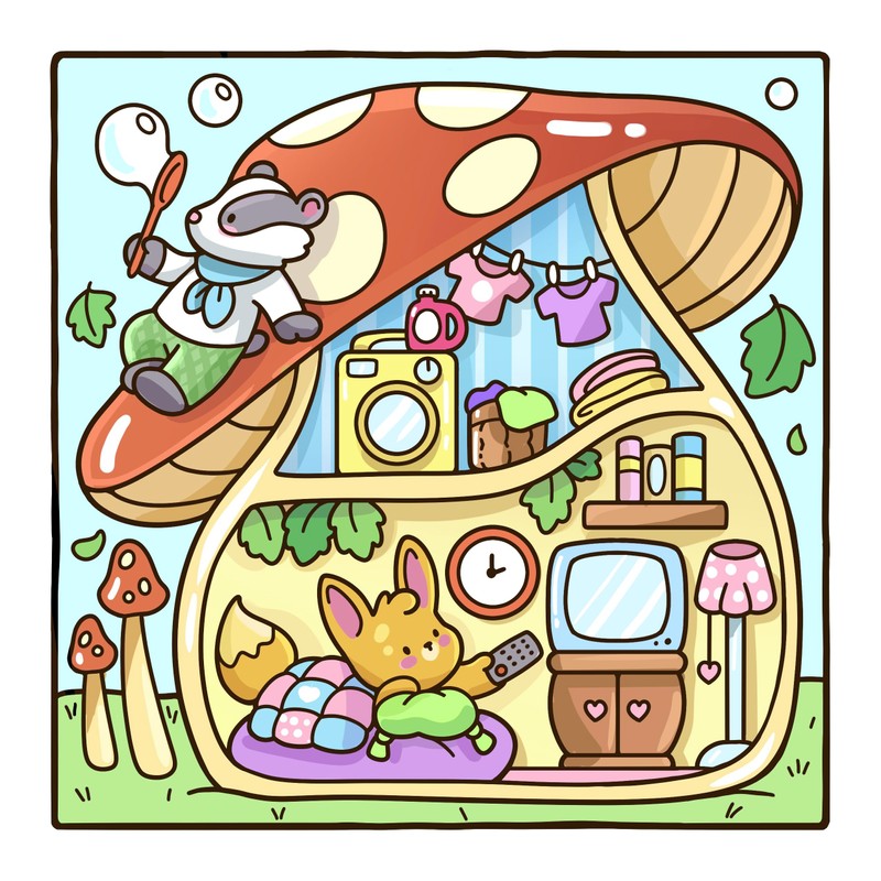 Comfy & Cozy: Cute colouring book