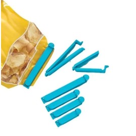 Clips/Pinzas Para Cerrar Bolsas De Alimentos Para Cocina, Polipropileno, 10 Piezas; (4) 13 x 2 x 2 Cm, (4) 9 x 2 x 2 Cm (2) 6 x 1 x 2 cm