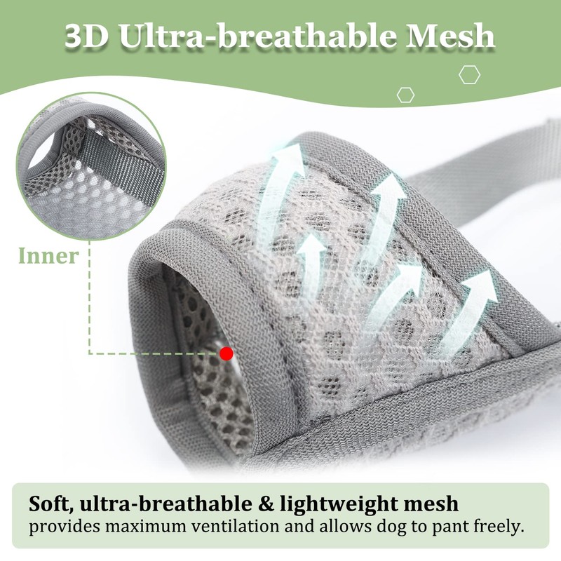 Mayerzon Dog Muzzle, Puppy Soft Mesh Muzzle for Small Medium