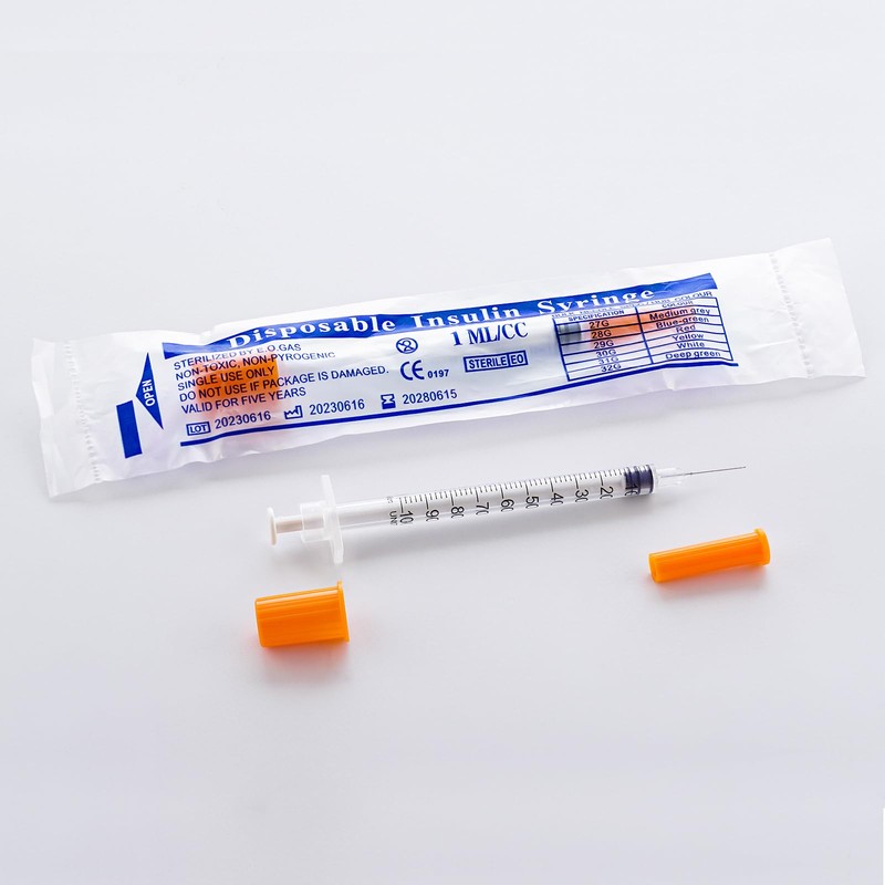 U-100 1ml 30 Ga 30G x 8 mm (5/16'') Disposable