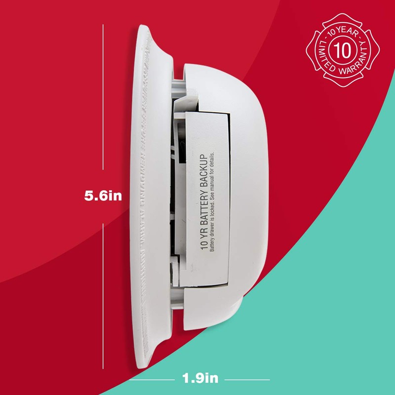 FIRST ALERT SC9120B Corded Electric Combination Alarm with Adapter Plugs