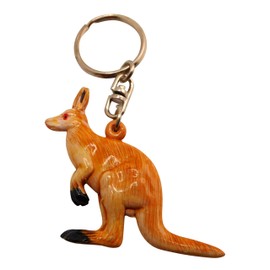 Westmon Works Kangaroo Keychain Acrylic Fob with Metal Key Australian Souvenir