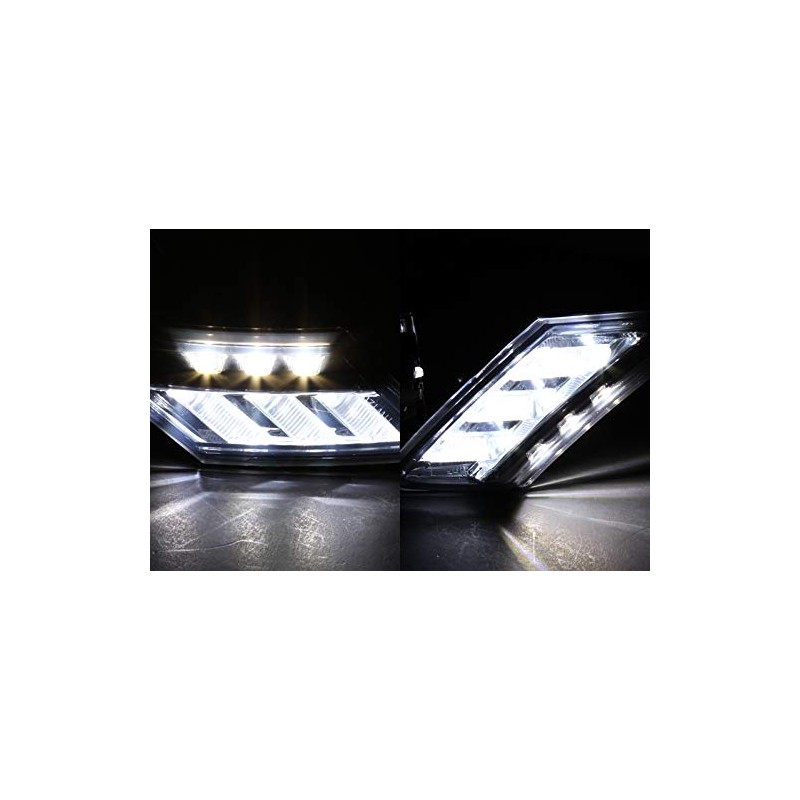 EPARTS Smoke Lens White LED Front Bumper Side Marker Parking