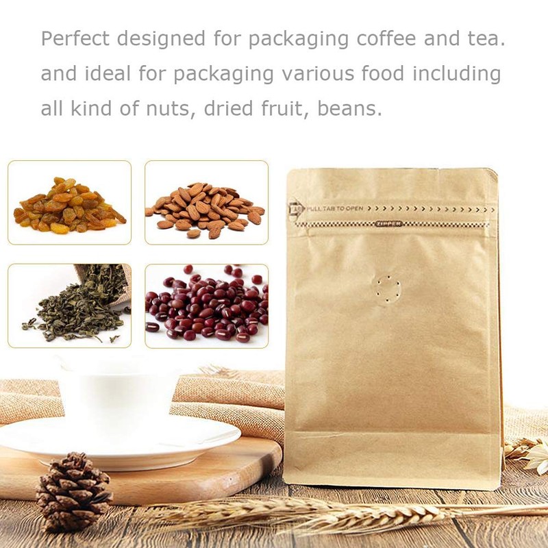 Coffee Bags 0.5 Lb - Kraft Paper Bags Kraft Coffee