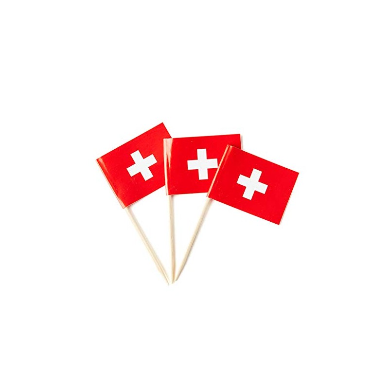 Switzerland Flag Swiss Flag, Small Mini Switzerland Toothpick Flags for