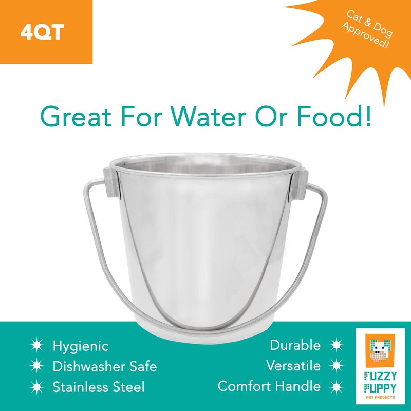 Fuzzy Puppy Pet Products Heavy Duty Pail with Handle