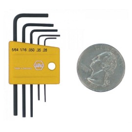 Wiha 35393 5 Piece Mini L-Key Short Hex SAE Set