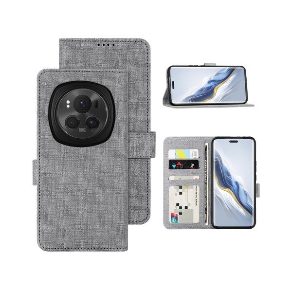 Foluu Wallet Case for Honor Magic6 Pro, Cover Case Card