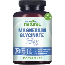Why Not Natural Magnesium Glycinate Capsules Supplement - Vegan, 100% Pure, No Filler - Supports Sleep and Relaxation