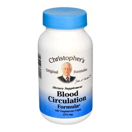 Dr. Christopher's Original Formulas Blood Circulation Formula Capsules, 475mg, 100 Count