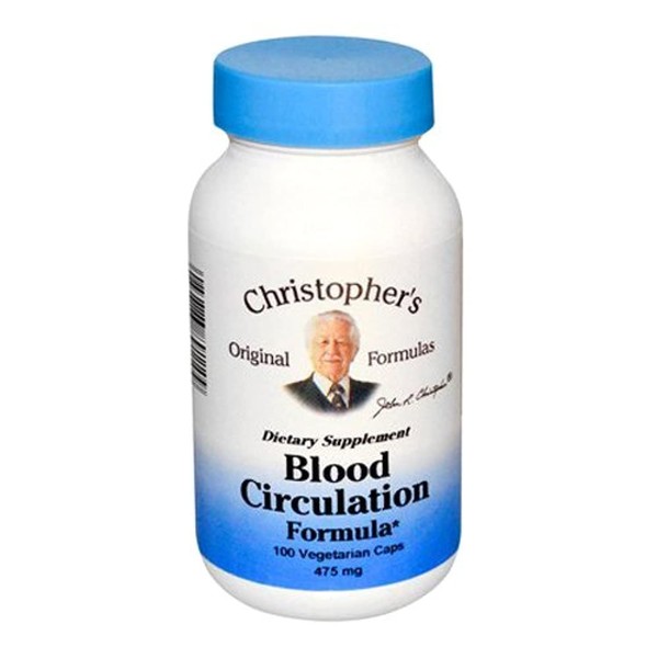 Dr. Christopher's Original Formulas Blood Circulation Formula Capsules, 475mg, 100 Count
