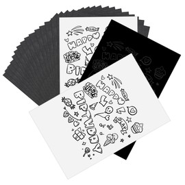 UKOFEW 100 Sheets of Carbon Paper, Transfer Paper, Black Carbon Paper Transfer Paper, Tracing Paper, A4, for Wood, Paper, Canvas (21 x 29.7 cm)