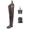 GREENWATER Hip Waders for Men Women with Boots Waterproof,2-Ply PVC/Nylon