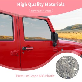 PDKLIN for Jeep JK Tailgate Door Handle Insert Trim Cover for Jeep Wrangler JK JKU 2007-2017 4DR Pink Exterior Accessories 5pcs