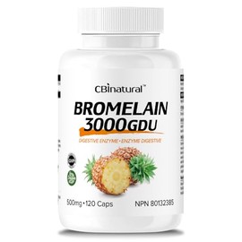 3000 GDU Bromelain Digestive Enzymes 500mg 120 Vegan Capsules, 4-Month Supply, Non-GMO, Gluten Free