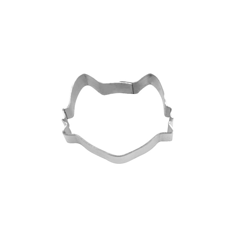 Staedter Mini Cat Head Cookie Cutter, Silver