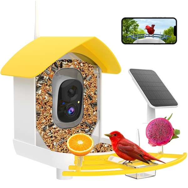 Fazoxo Smart Bird Feeder with Camera, Birds AI Identify, Motion
