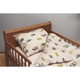 MATS 100% COTTON BABY OR SMALL BED BEDDING DUVET COVER 100 X 135 CM + PILLOWCASE 40 X 60 CM BY MATS BULLDOZER, Digger Crane Truck ...