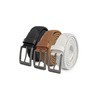 Redbridge Elastic Braided Belt Set of 3 with Metal Clasp