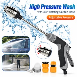 Pressure Washer Gun Kit for Outdoor Cleaning – Adjustable Water Spray with Rotating Nozzle for Cars, Patios & Gardens