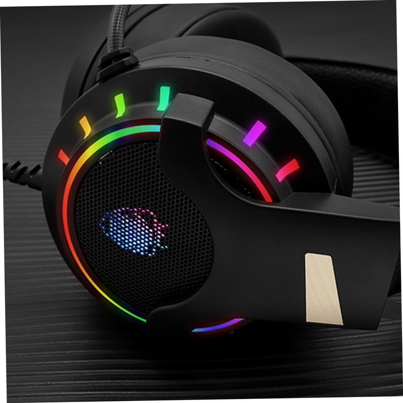 TEHAUX RGB Wired Gaming Headset with Microphone USB Single Plug